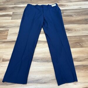 Caravelli Pants Mens 38 Cobalt Blue Flat‎ Front Trouser Unhemmed